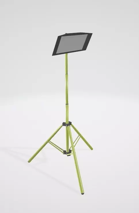 LED spotlight on a tripod Low-poly 3D model_0