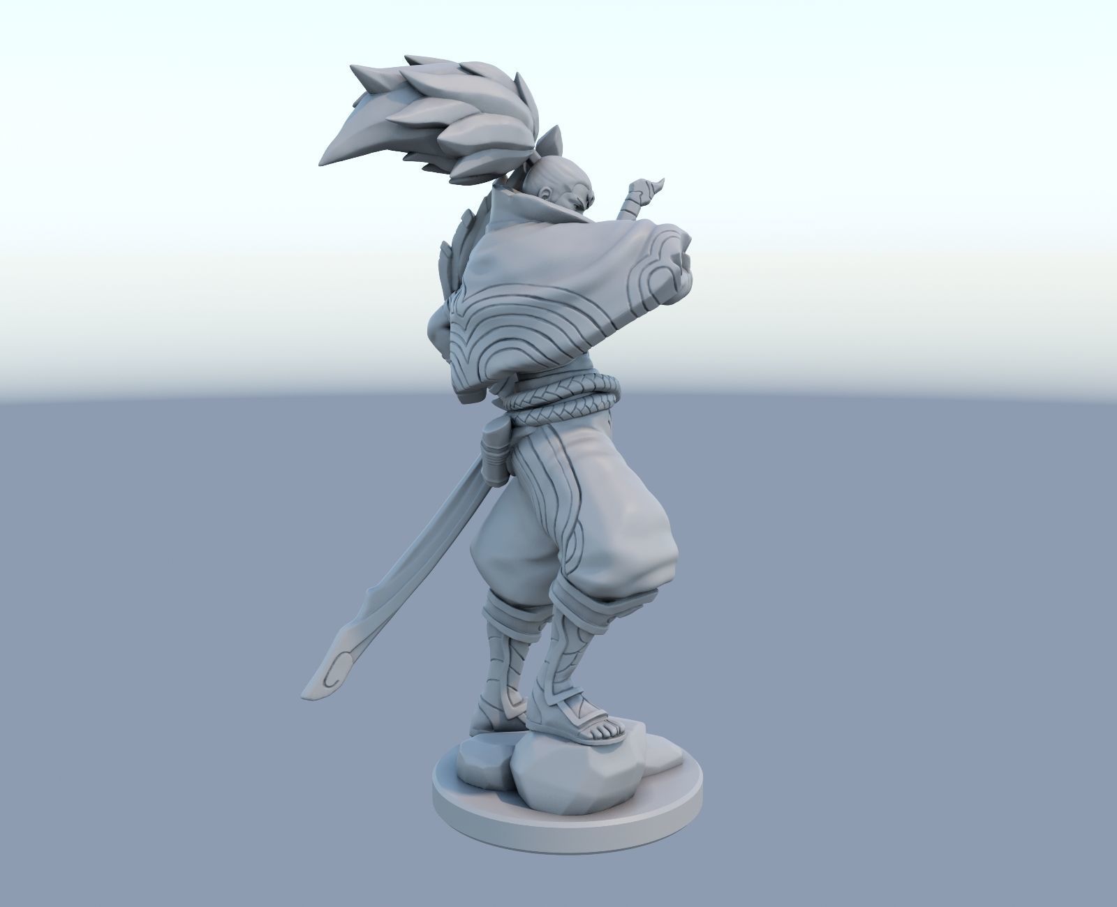 yasuo League of Legends 3D print model 3D print model_8