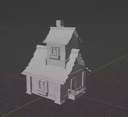 Low poly miniature house DnD Settlers of catan