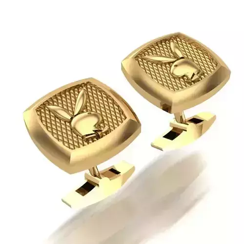 CUFFLINKS playboy gold 3D print model