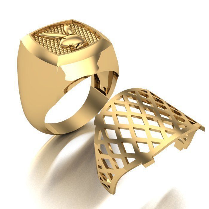 MAN RING and CUFFLINKS 3D Model Collection_4