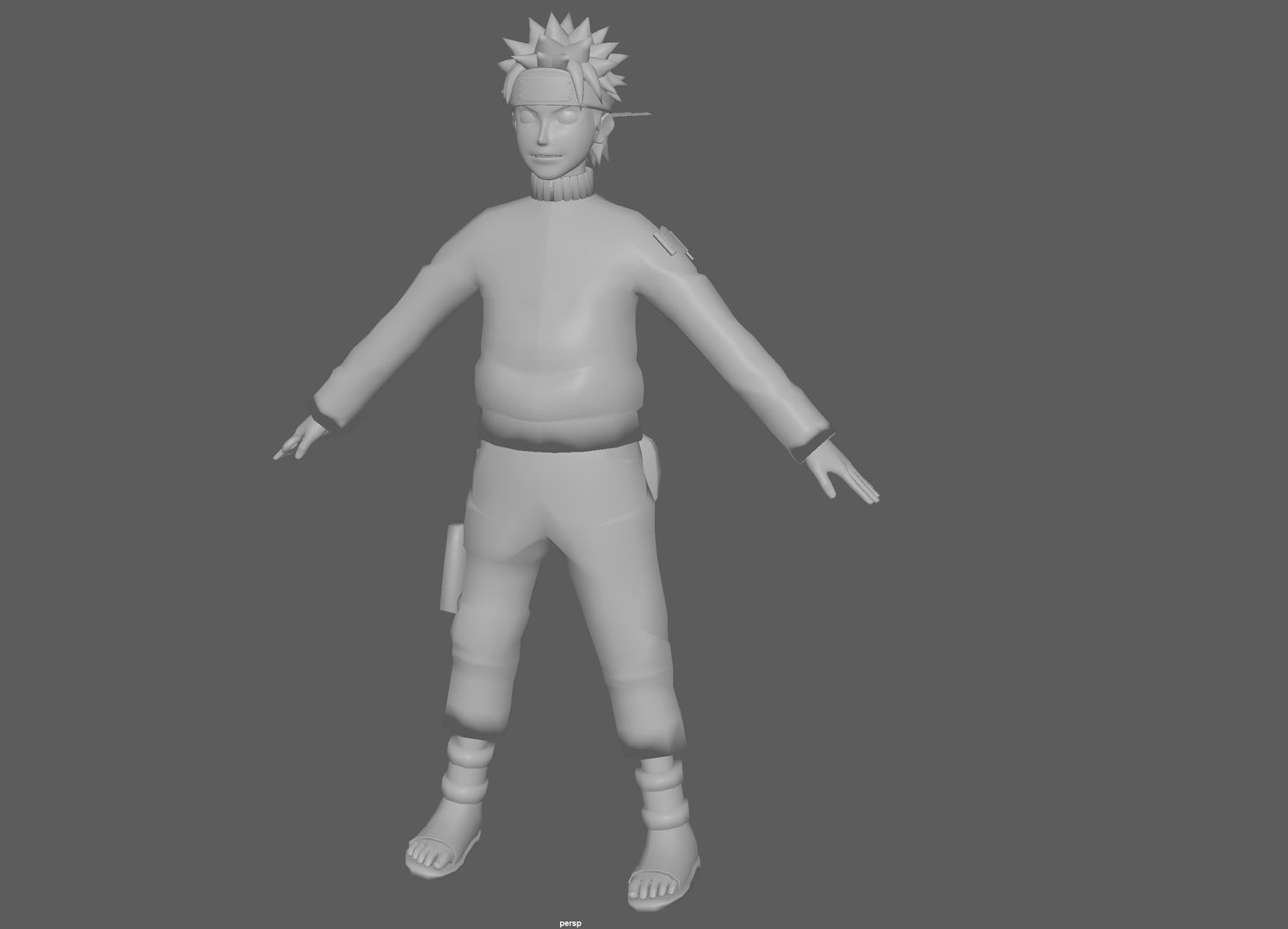  Naruto Rig  Low-poly 3D model_6