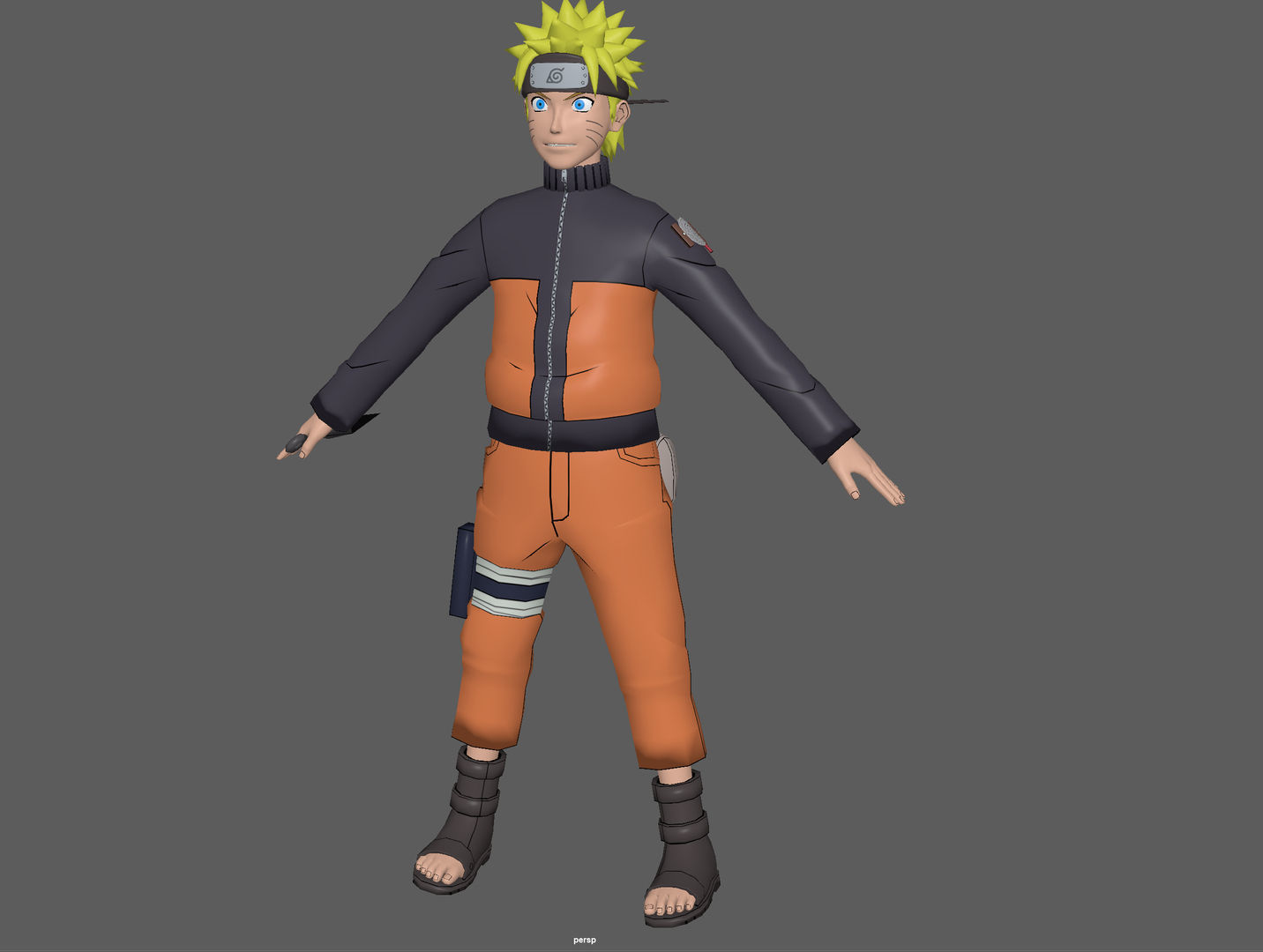  Naruto Rig  Low-poly 3D model_12