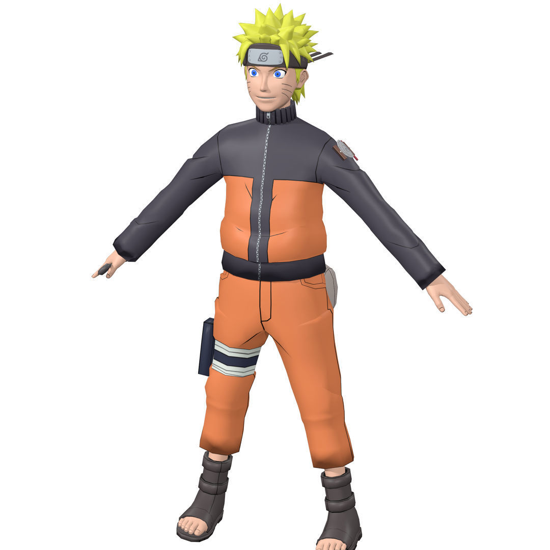  Naruto Rig  Low-poly 3D model_2