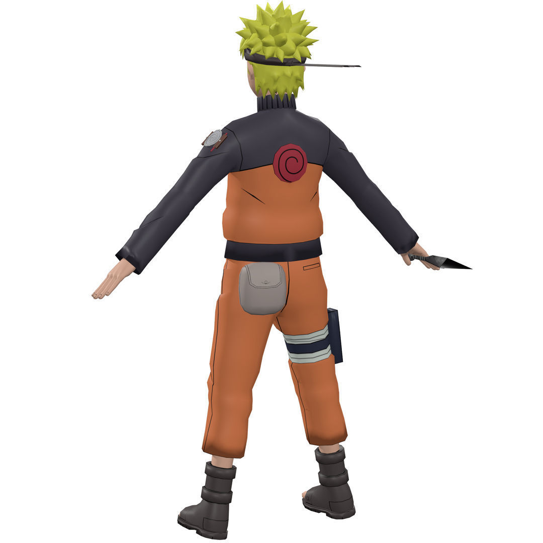  Naruto Rig  Low-poly 3D model_4
