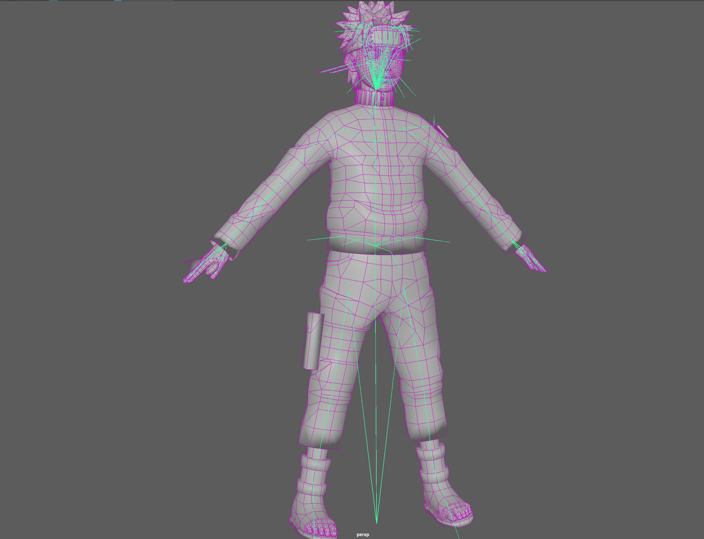  Naruto Rig  Low-poly 3D model_8