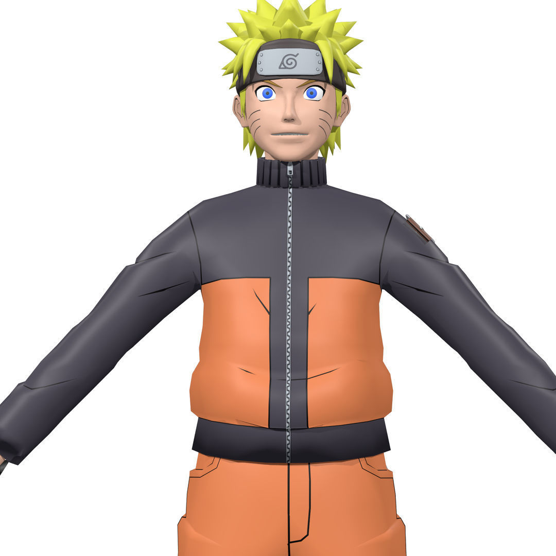  Naruto Rig  Low-poly 3D model_3