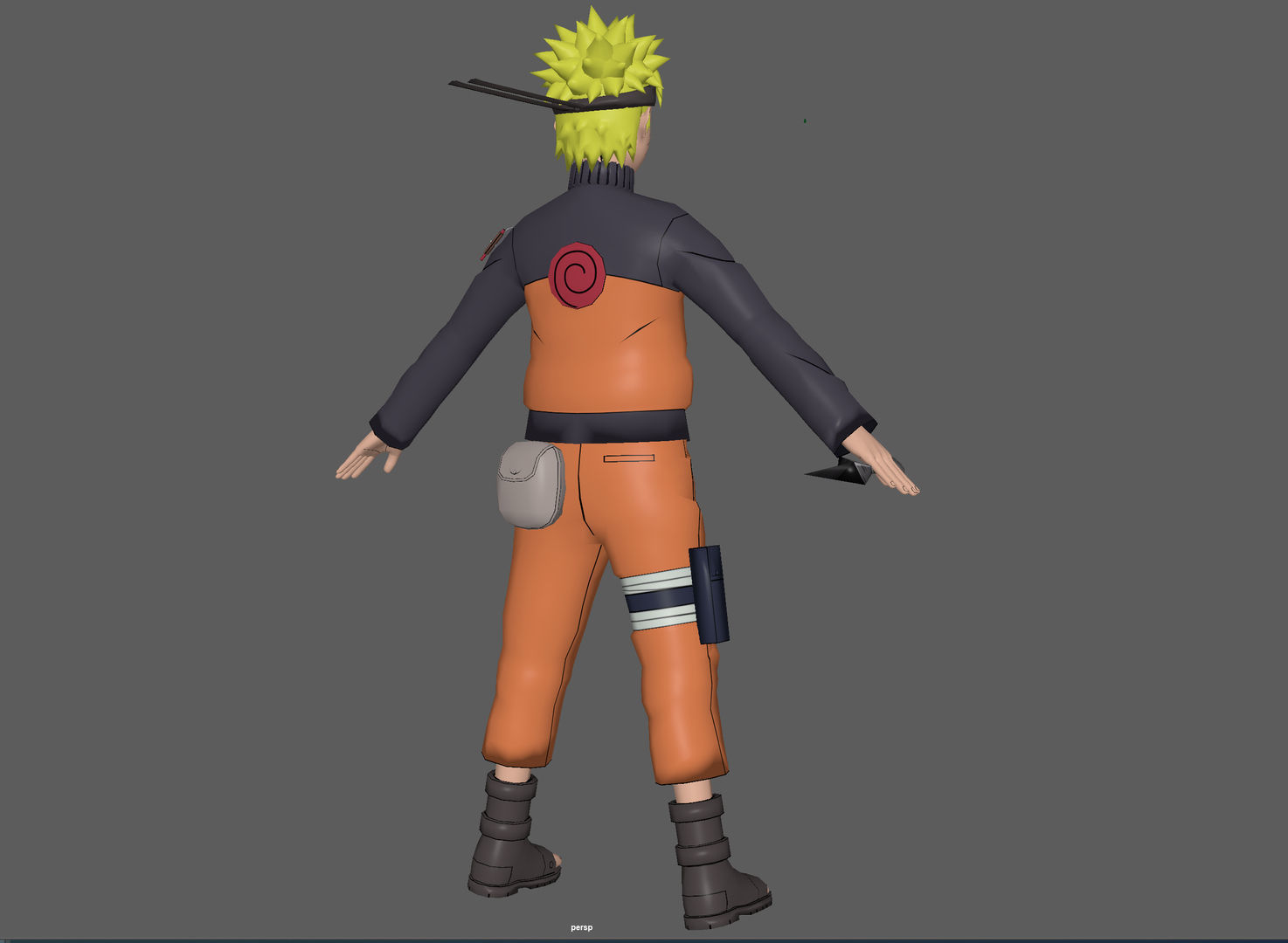  Naruto Rig  Low-poly 3D model_14