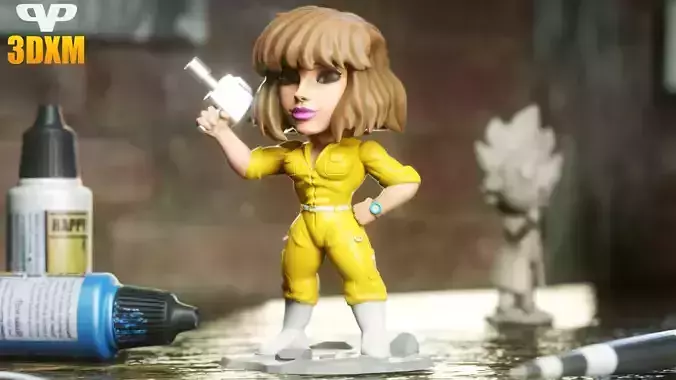 TMNT April O Neil Chibi STL for 3D Printing ChibiSTL 3DXM