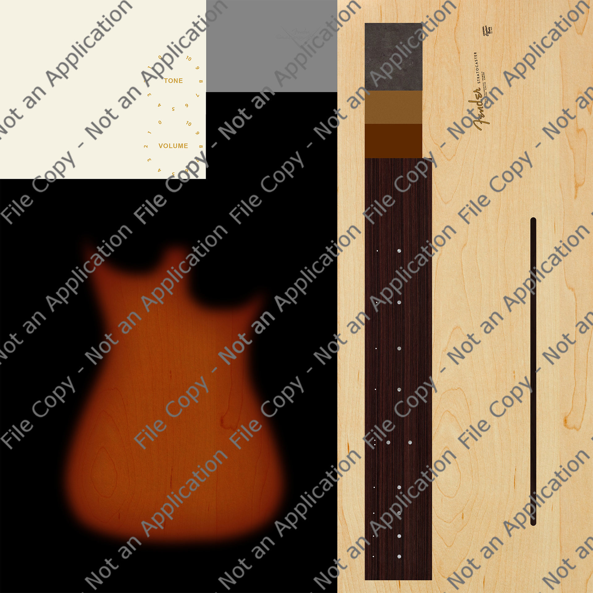 Fender Stratocaster Tobacco Sunburst 3D model_13