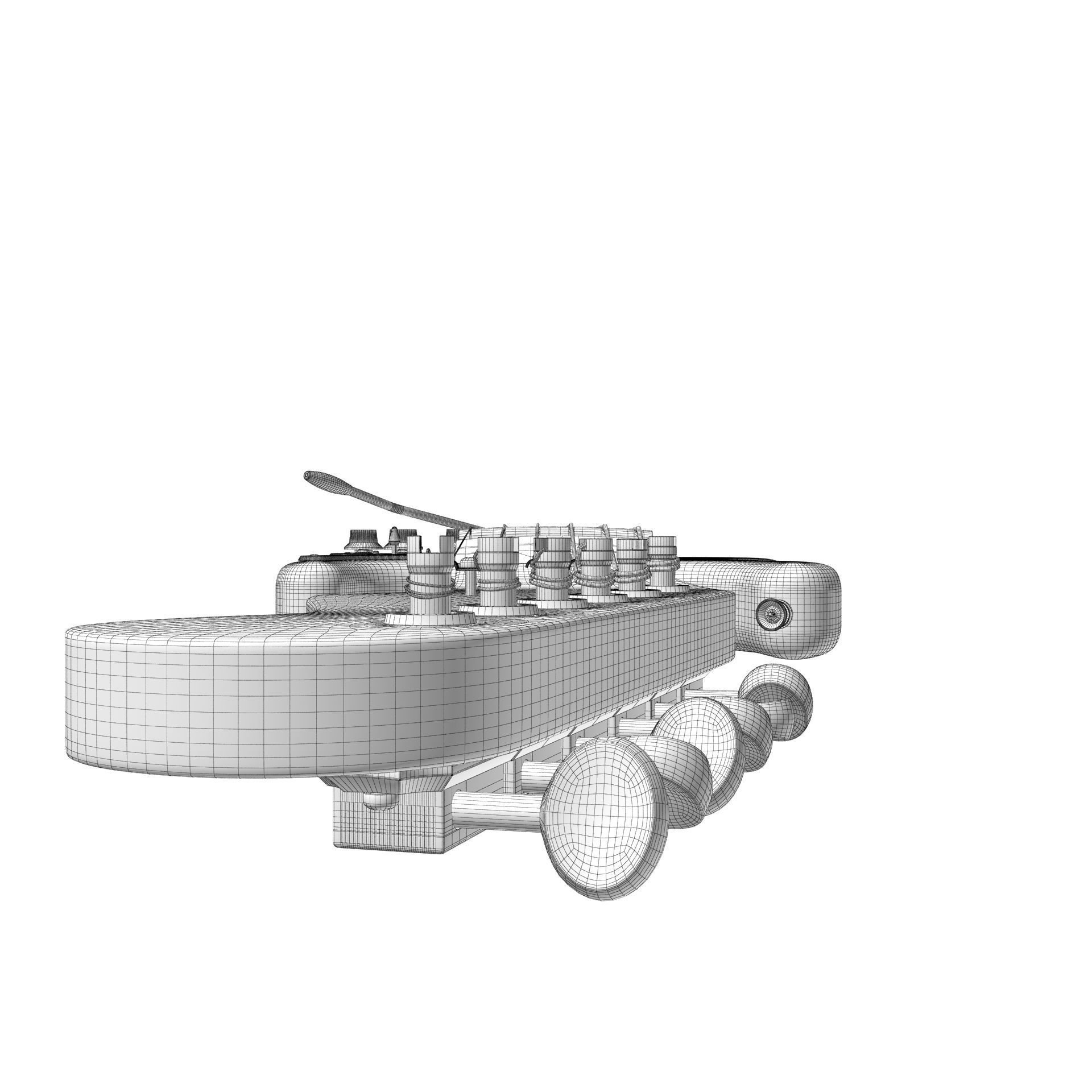 Fender Stratocaster Tobacco Sunburst 3D model_27