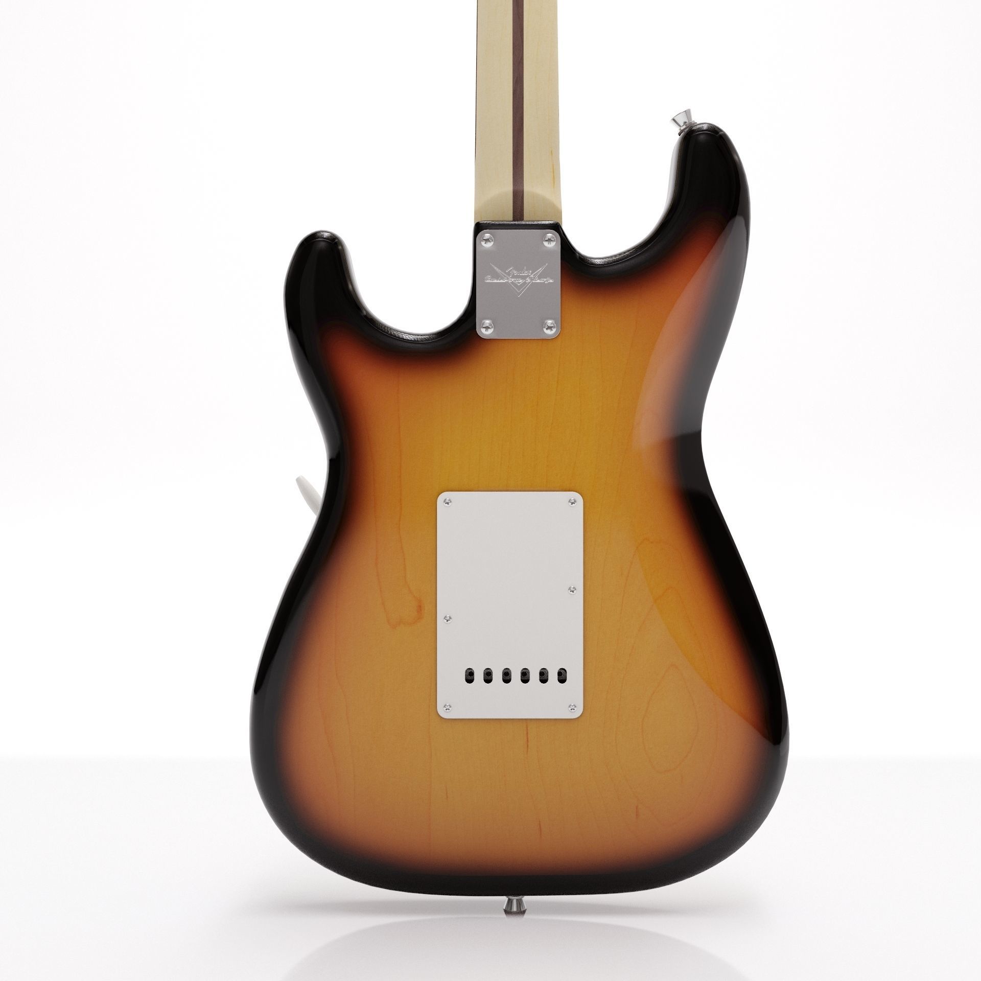 Fender Stratocaster Tobacco Sunburst 3D model_6