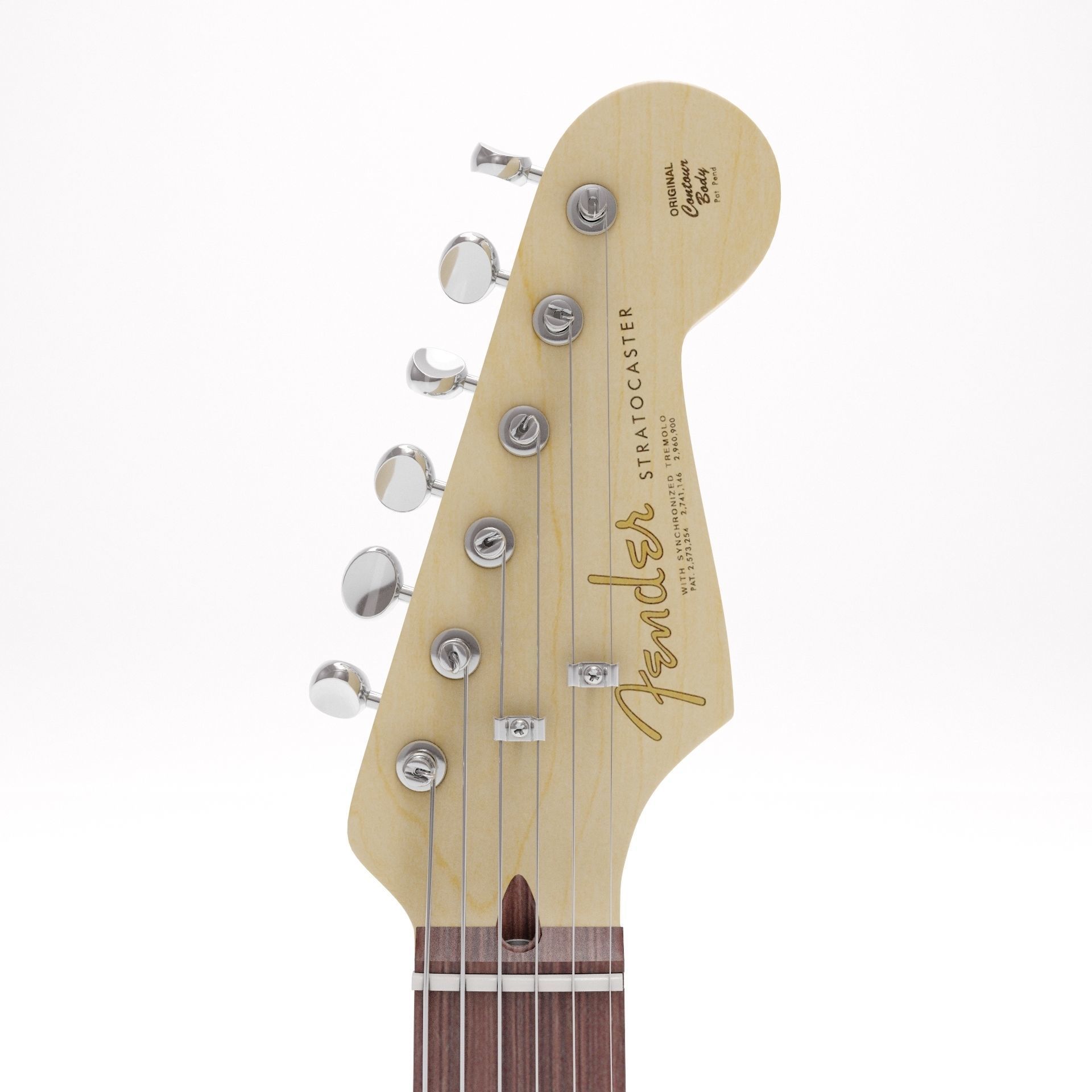 Fender Stratocaster Tobacco Sunburst 3D model_7