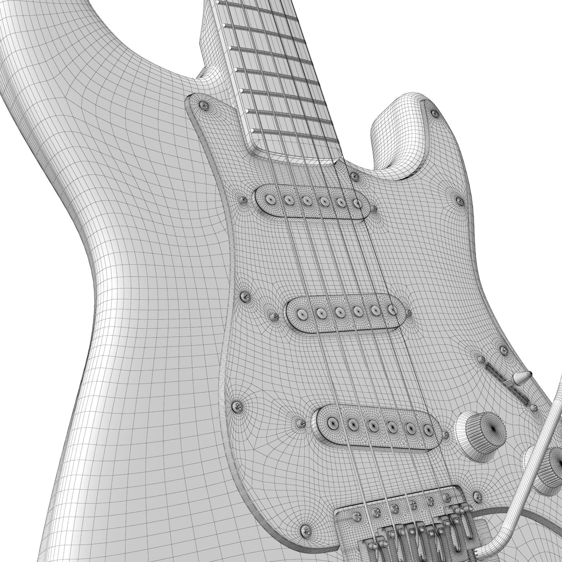Fender Stratocaster Tobacco Sunburst 3D model_23