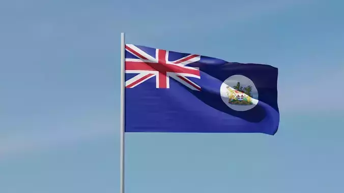 Hong Kong Culture series - British Hong Kong flag 3D model