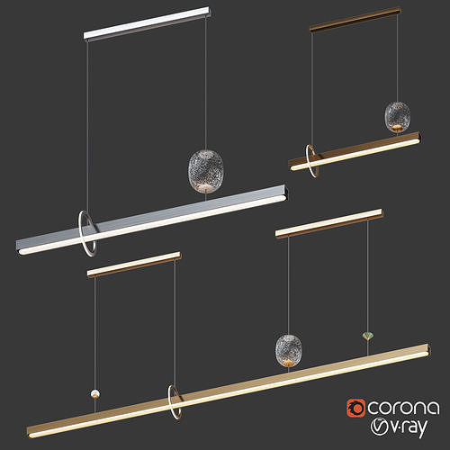 Milky Way Pendant set Elements 3D model