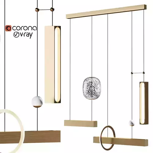 Milky Way Chandelier Horizontal Elements Small