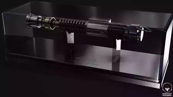 Obi-wan Kenobi Lightsaber Low-poly 3D model