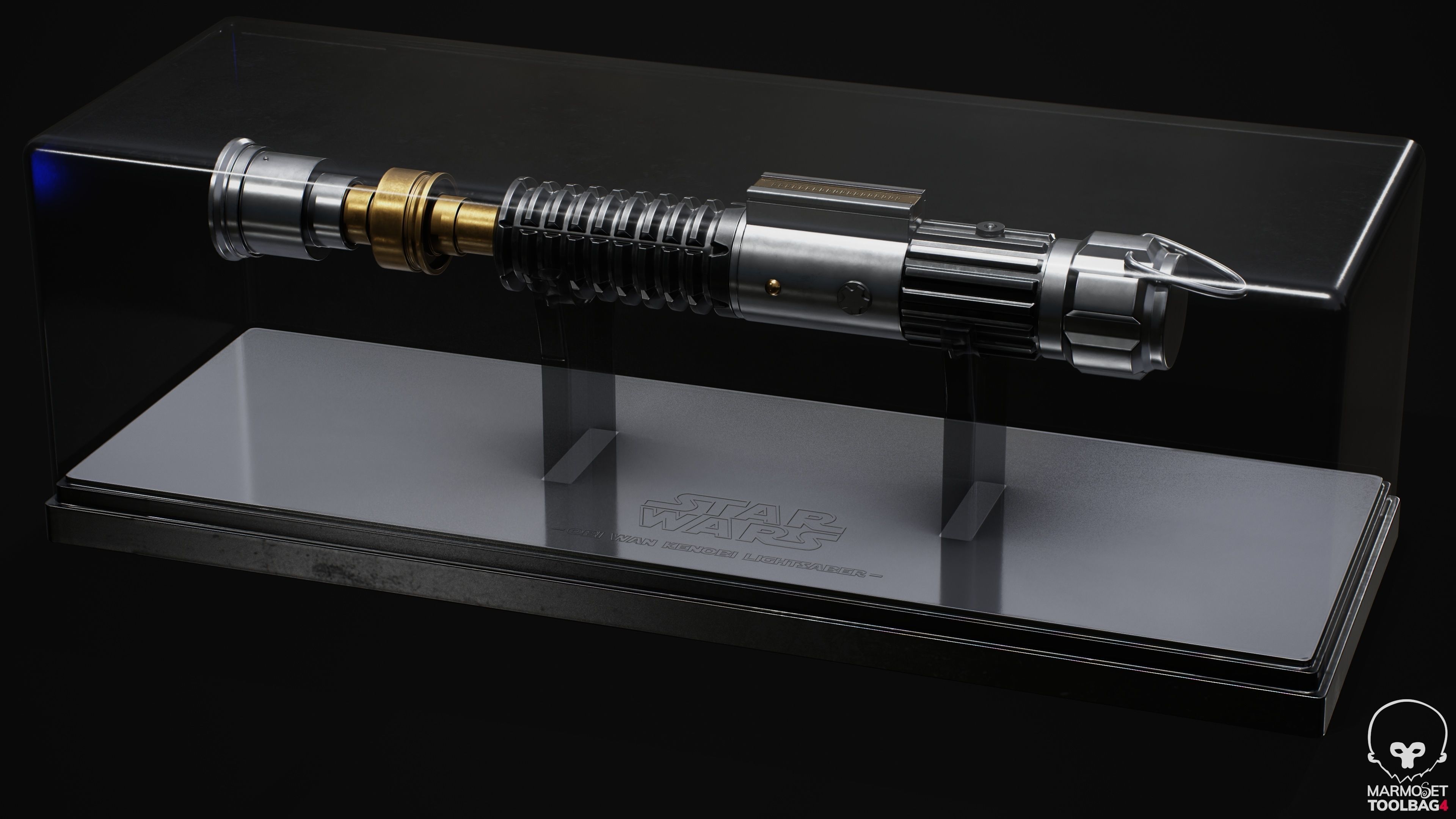 Obi-wan Kenobi Lightsaber Low-poly 3D model_3