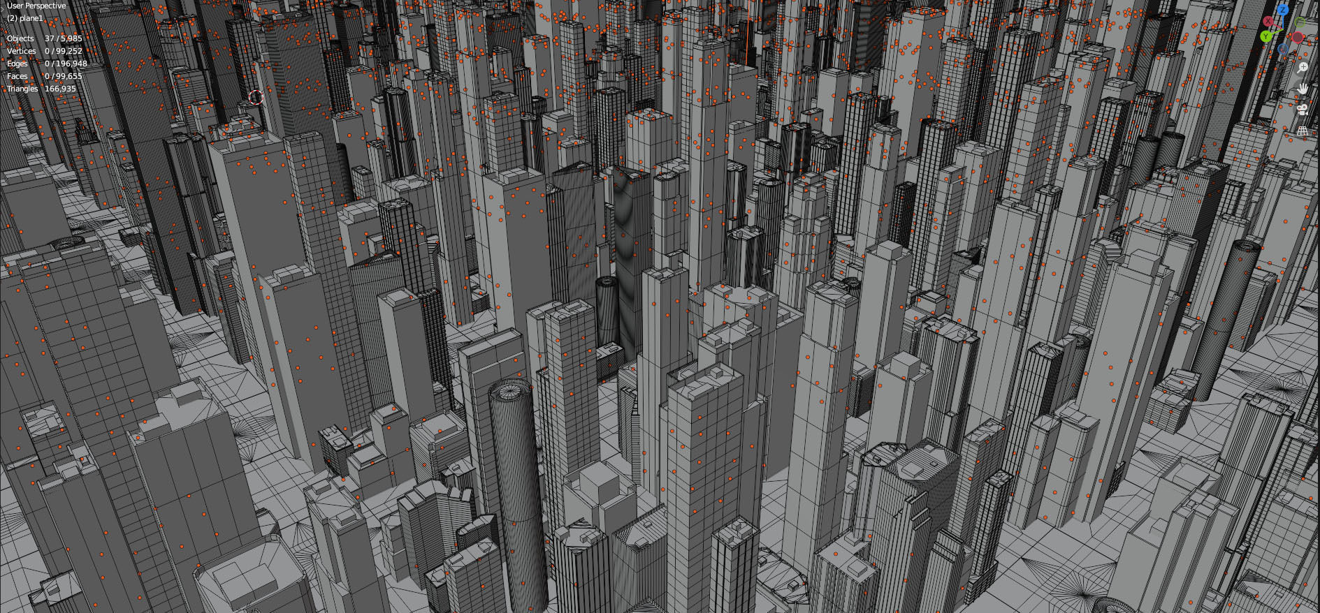 City Downtown Skyscraper Low-poly 3D model_13