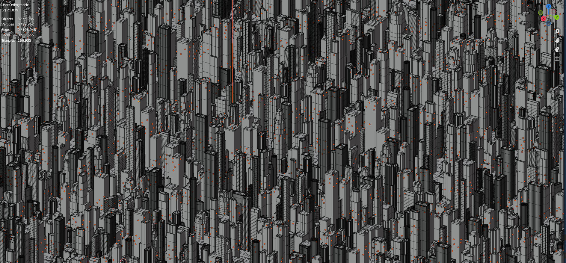 City Downtown Skyscraper Low-poly 3D model_15