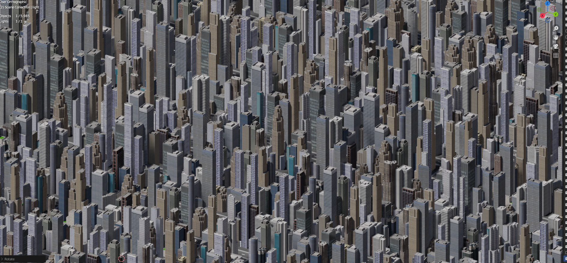City Downtown Skyscraper Low-poly 3D model_21