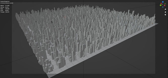 City Downtown Skyscraper Low-poly 3D model 7