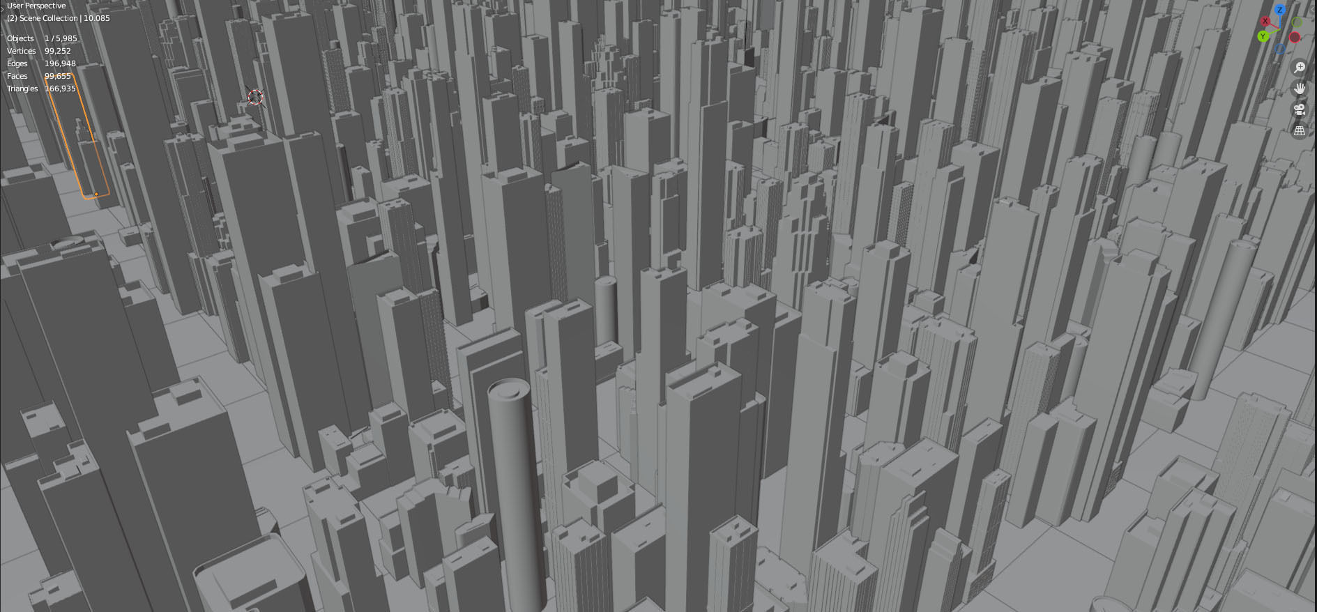 City Downtown Skyscraper Low-poly 3D model_14