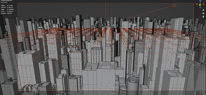 City Downtown Skyscraper Low-poly 3D model 6