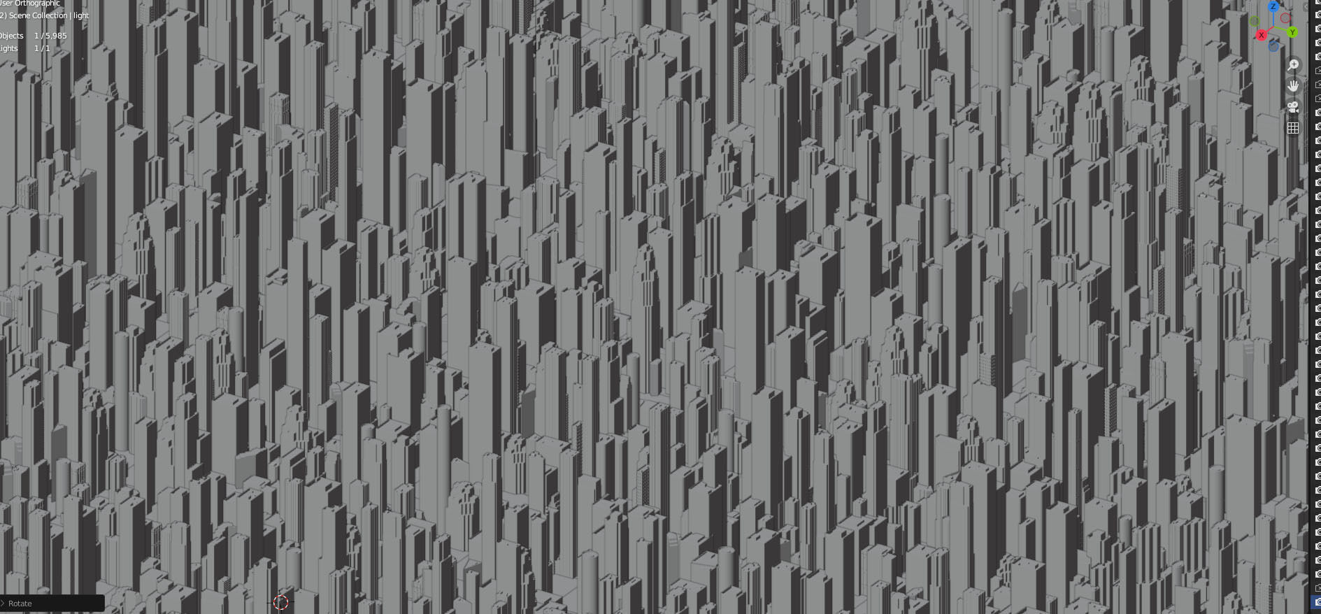 City Downtown Skyscraper Low-poly 3D model_22