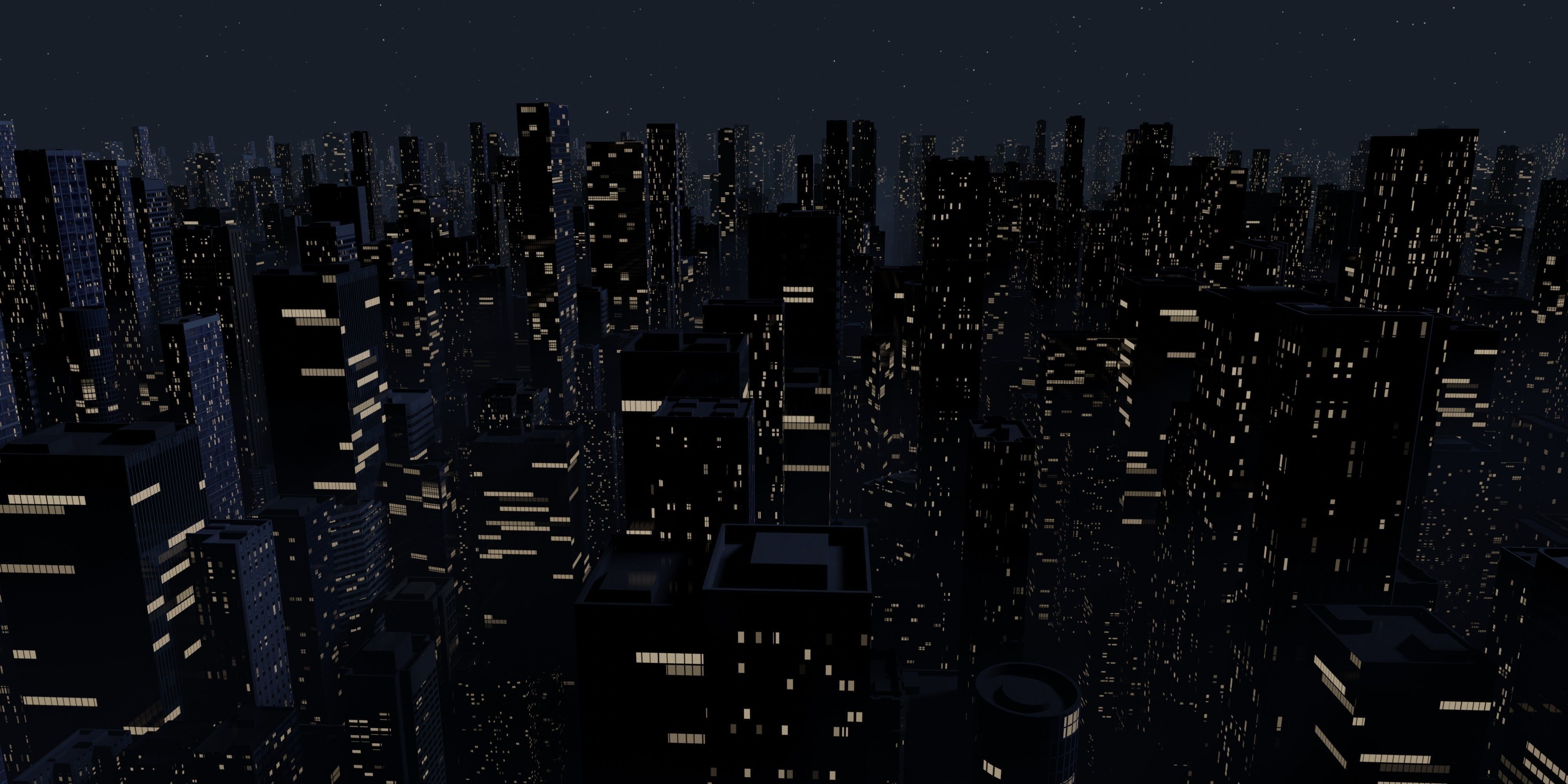 City Downtown Skyscraper Low-poly 3D model_3