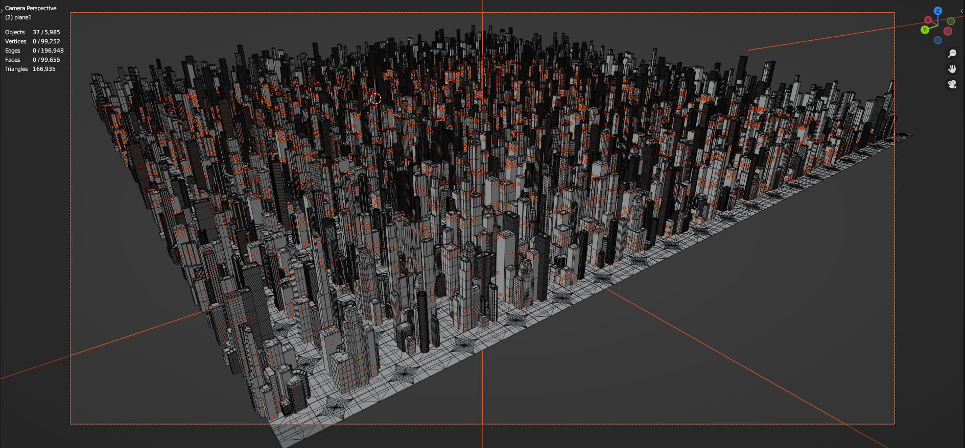 City Downtown Skyscraper Low-poly 3D model_7