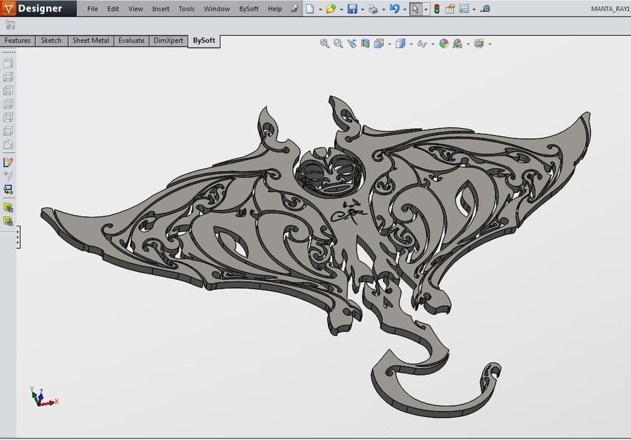 Manta ray Free 3D model_0