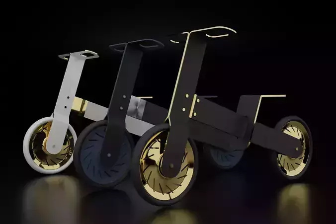 minimalistic cycle Low-poly 3D model