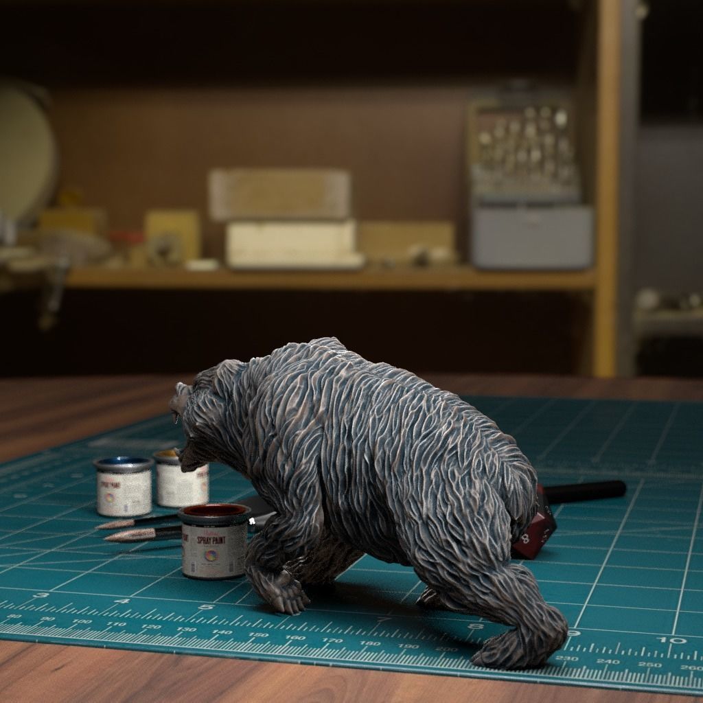 Bear - Pre-Supported 3D print model_1