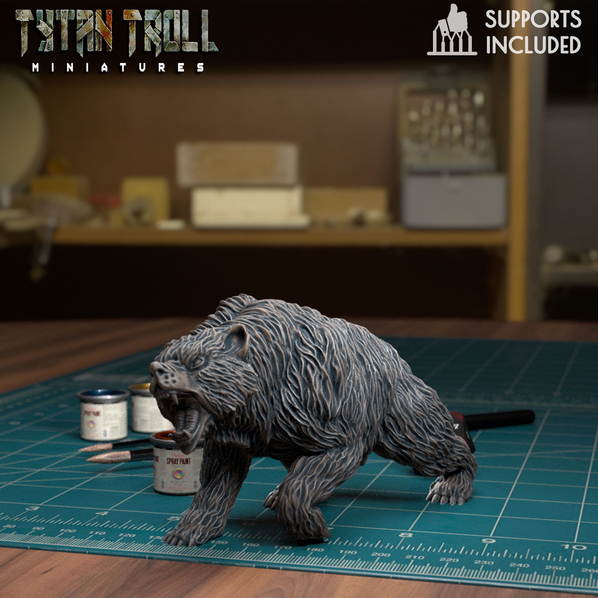 Bear - Pre-Supported 3D print model_4