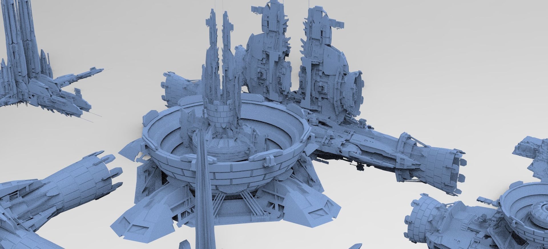 Halo Forerunner Inspired Gateway Kit Bash 2 3D model_1