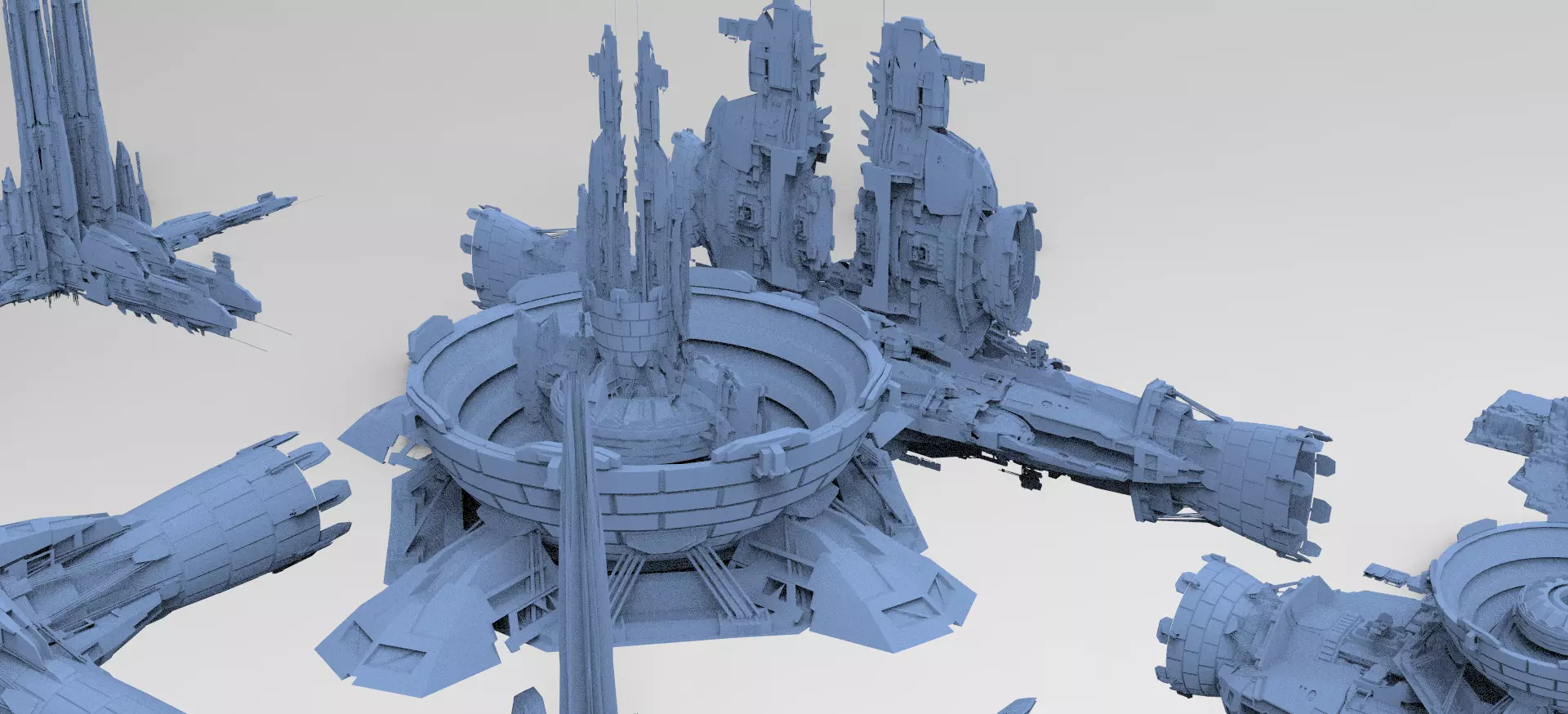 Halo Forerunner Inspired Gateway Kit Bash 2 3D model_0