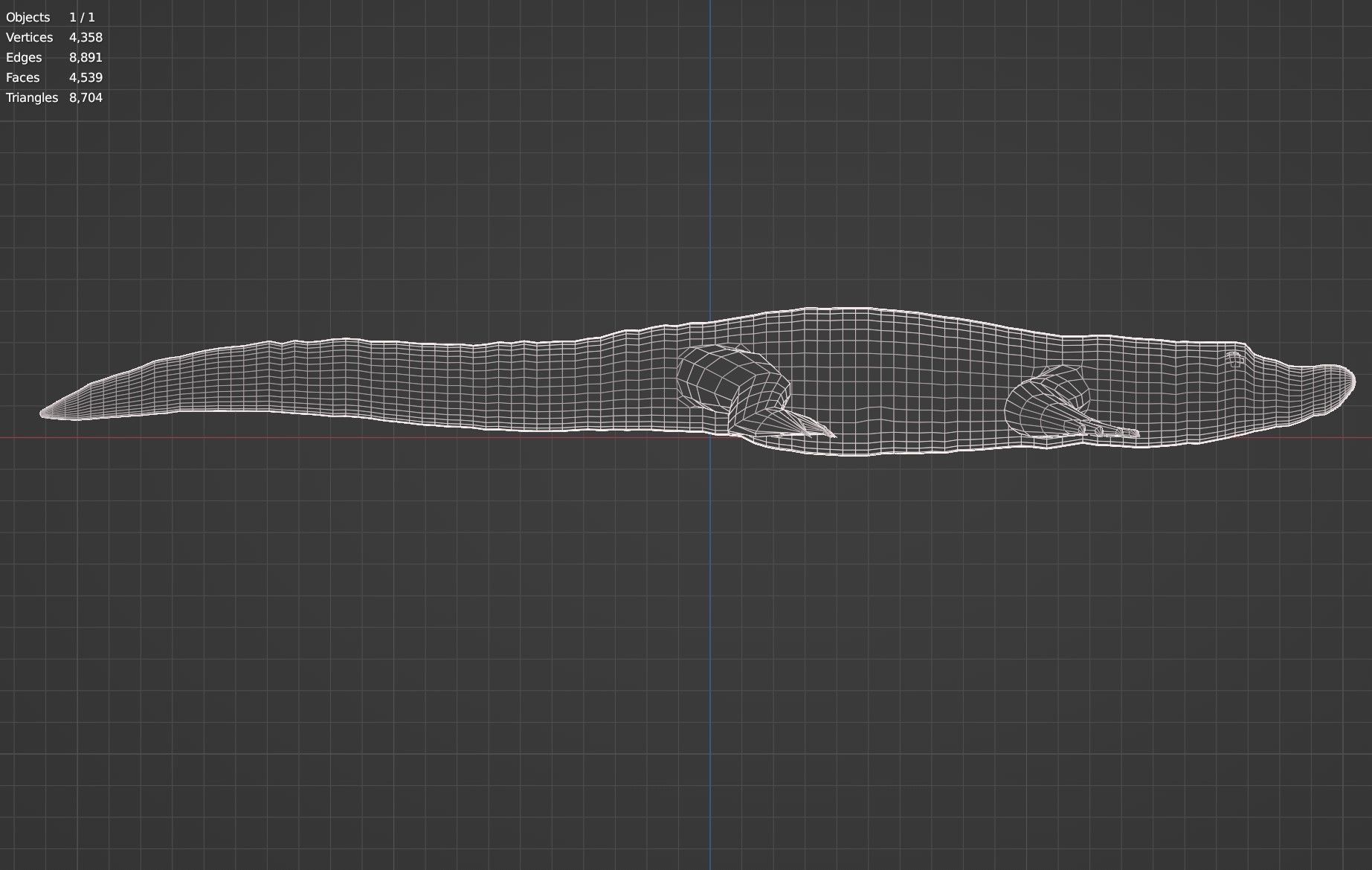 Dwarf Crocodile Low-poly 3D model_10