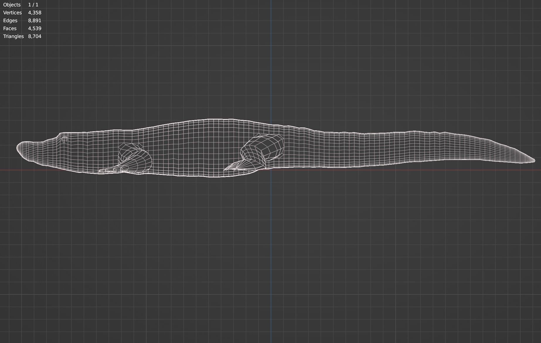 Dwarf Crocodile Low-poly 3D model_9