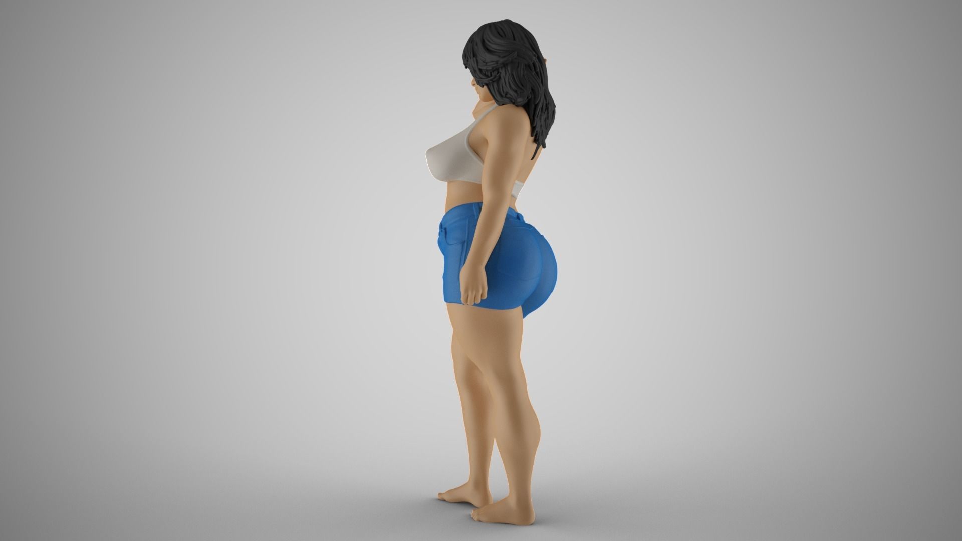 Cheeky Girl 3D print model_9