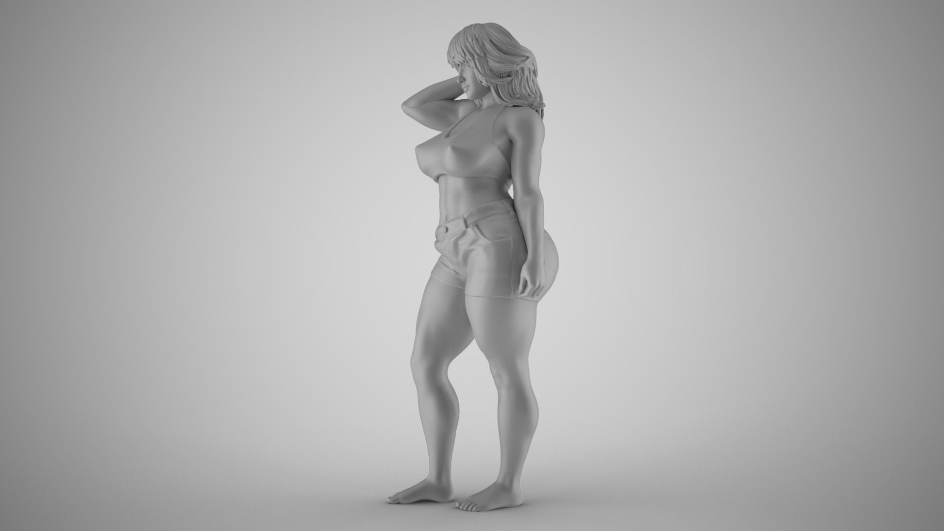 Cheeky Girl 3D print model_1