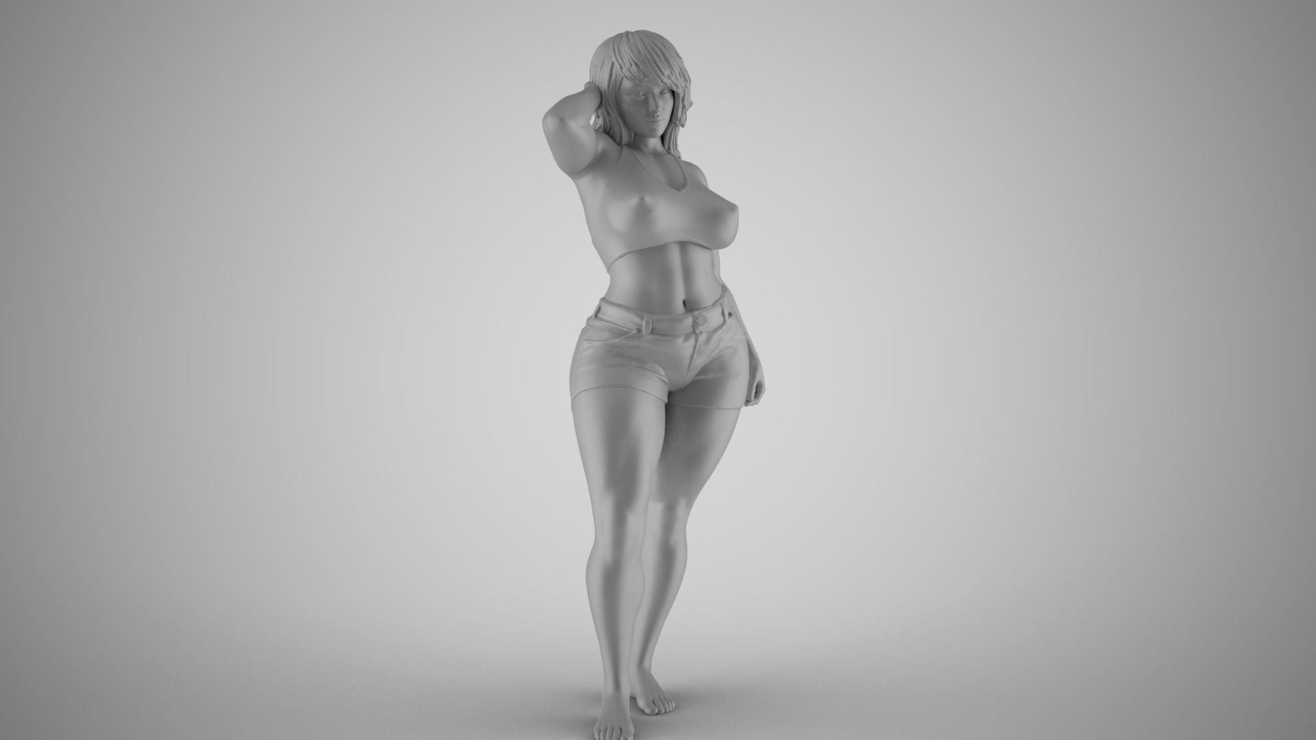 Cheeky Girl 3D print model_3