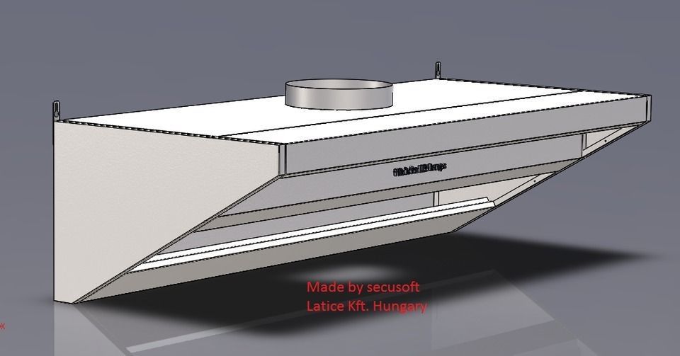 HVAC Exhaust Hood 1800x800x500 Free 3D model
