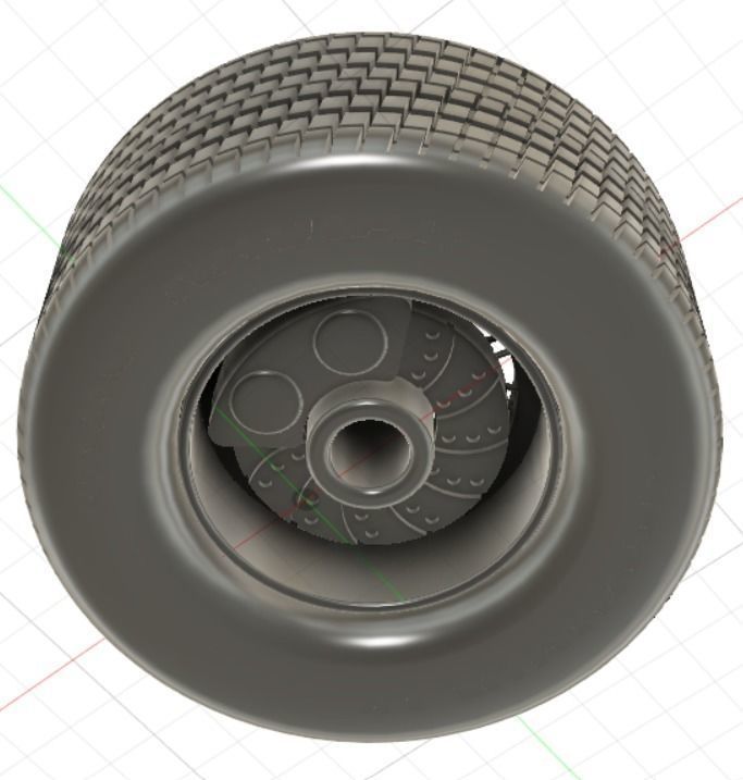 Wire Wheels 30 Spokes with Tires and Brakes for 3D Printing 3D print model_7