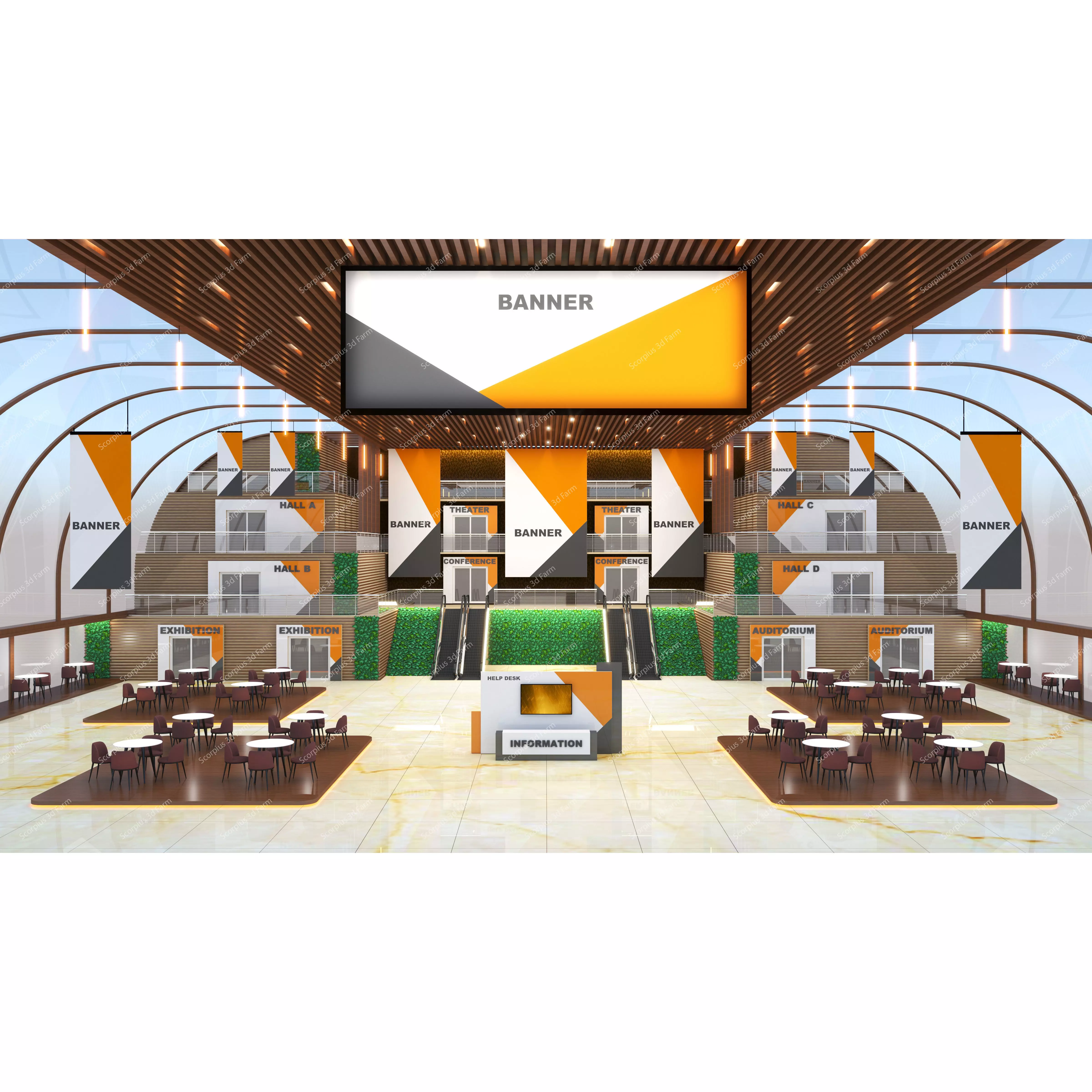 Virtual Lobby 3D model