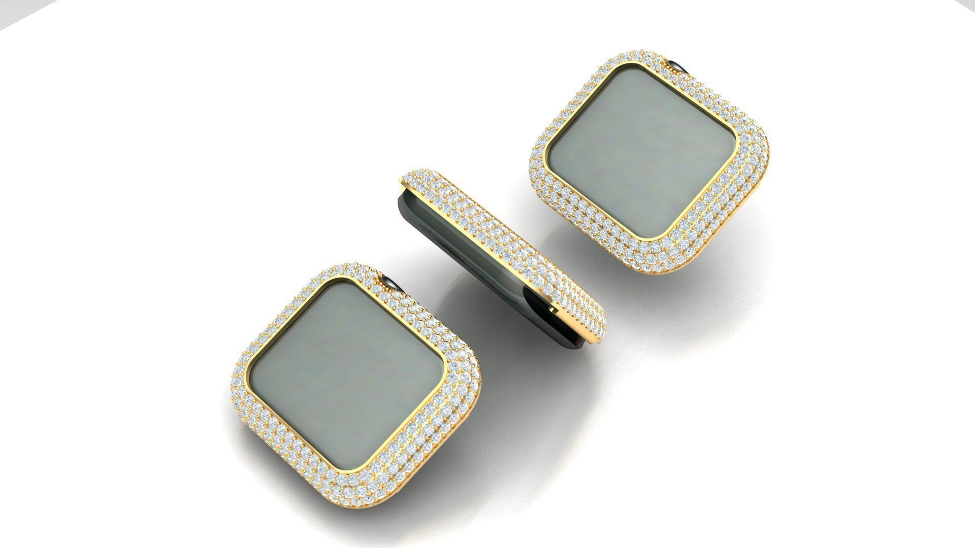 apple watch 44 mm series 6  diamond gold  3D print model_5