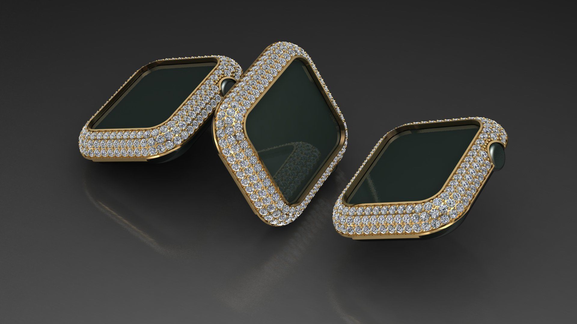 apple watch 44 mm series 6  diamond gold  3D print model_4