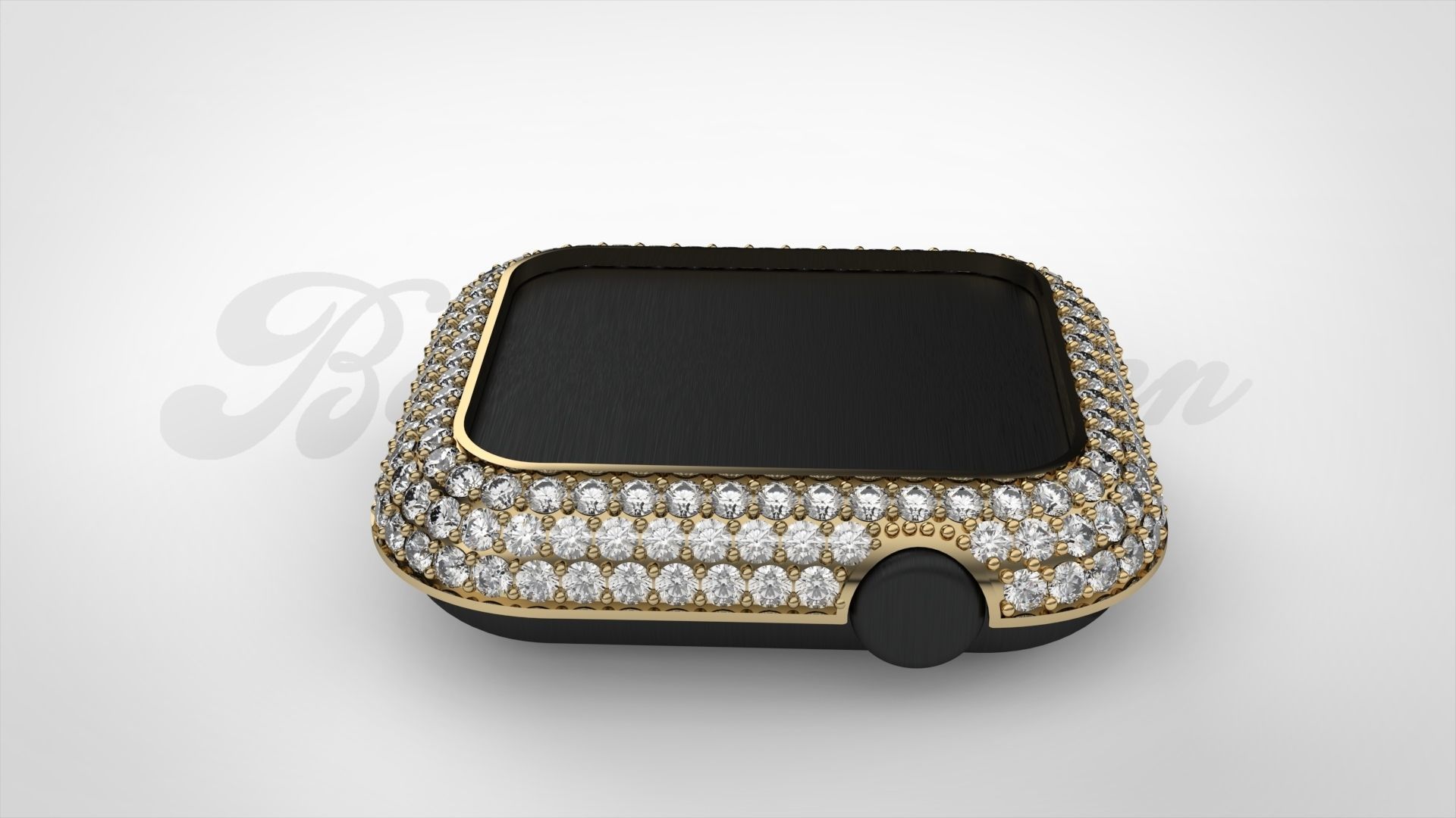 apple watch 44 mm series 6  diamond gold  3D print model_10