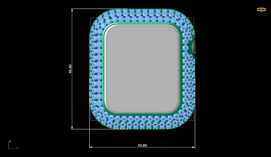 apple watch 44 mm series 6  diamond gold  3D print model_13